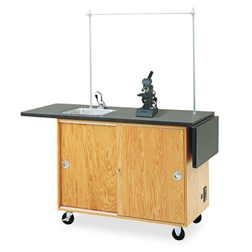 Diversified Woodcrafts Mobile Laboratory Table, Rectangular, 48w X 24d X 36h, Black freeshipping - TVN Wholesale